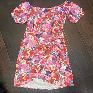 KITTENISH off the shoulder wrap dress SMALL